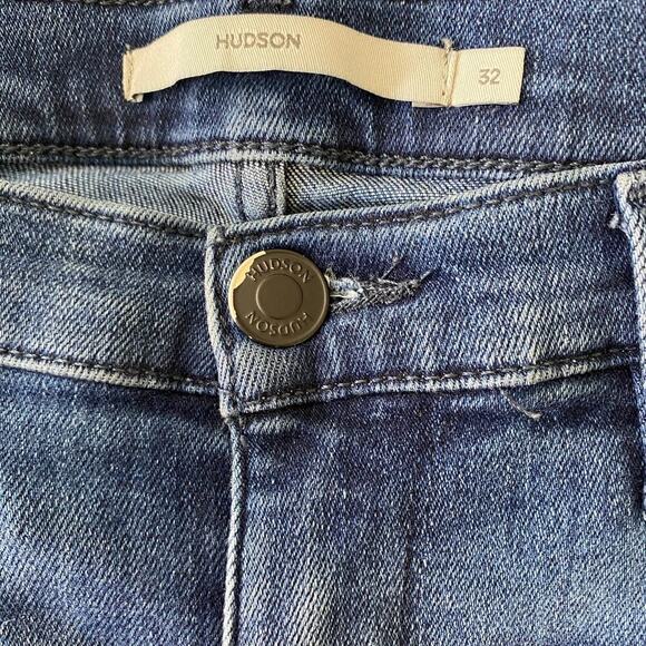 Hudson Barbara Flare Jeans Size 32 Laguna Blue High Rise Stretch Casual Staple - Picture 10 of 14